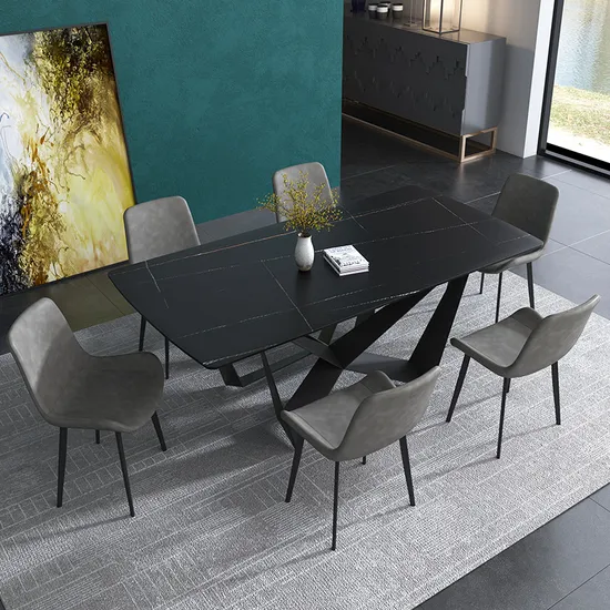 Dining Restaurant Industrial Coffee Metal Steel Dining Black Table Frame
