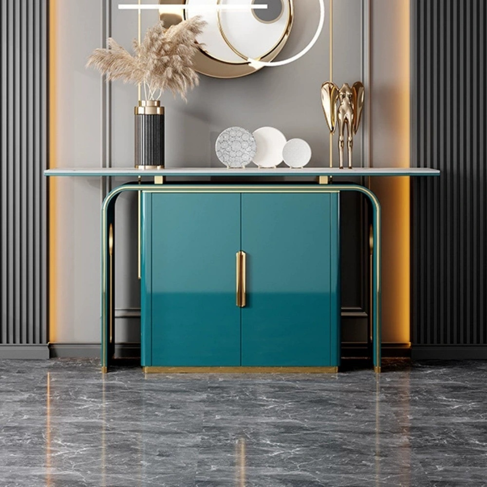 Italian Light Luxury Marble Console Table - 2025 Minimalist Statement Piece for Entryway & Living Room