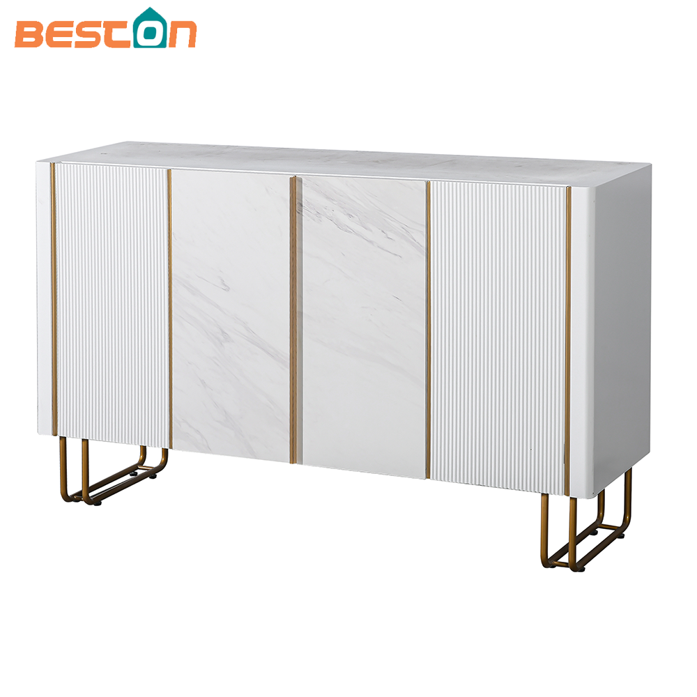 Nordic Light-Luxury White Sideboard Buffet Cabinet for Living & Dining Room