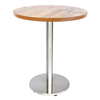 Europe Hot Selling Style Industrial Cafe Tables with Stainless Steel Base