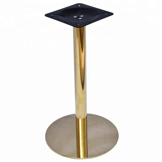 Chromed Furniture Dining Table Legs Stainless Steel Titanium Gold Round Table Base