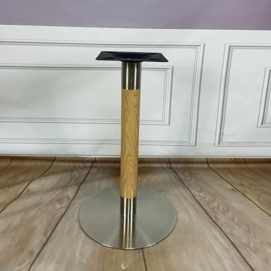 Coffee Solid Metal Dining Table Restaurant Round Stainless Steel Table Leg