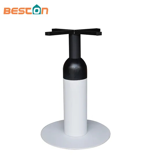 Wholesale Black and Whit Dining Table with Heavy Duty Iron Table Base