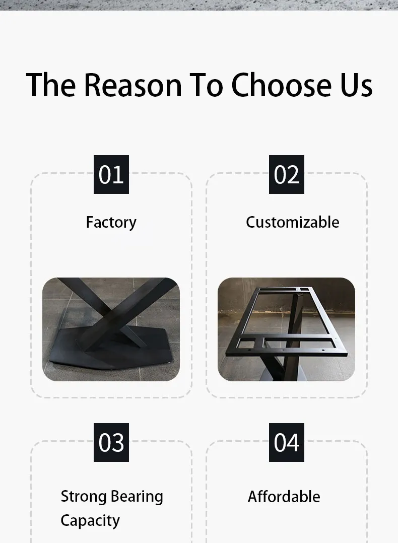 Modern V Shaped Cross Dining Room Large Pedestal Desk Metal Table Base