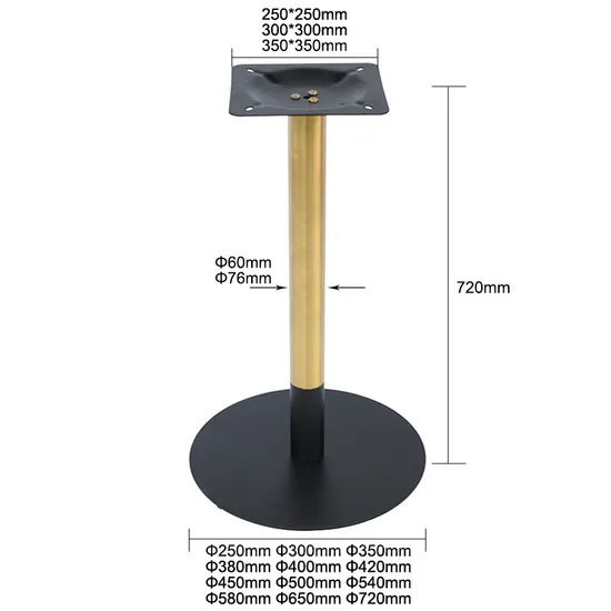 OEM Round Aluminum Metal Patio Bistro Garden Outdoor Table Base