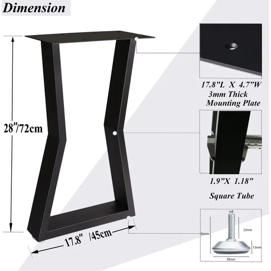 Desk Office Bench Dining Coffee Dining Furniture Metal Table Legs