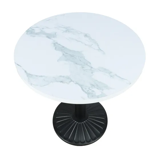 Manufactured Indoor Home Furniture Restaurant Table Modern White Round Dining Table