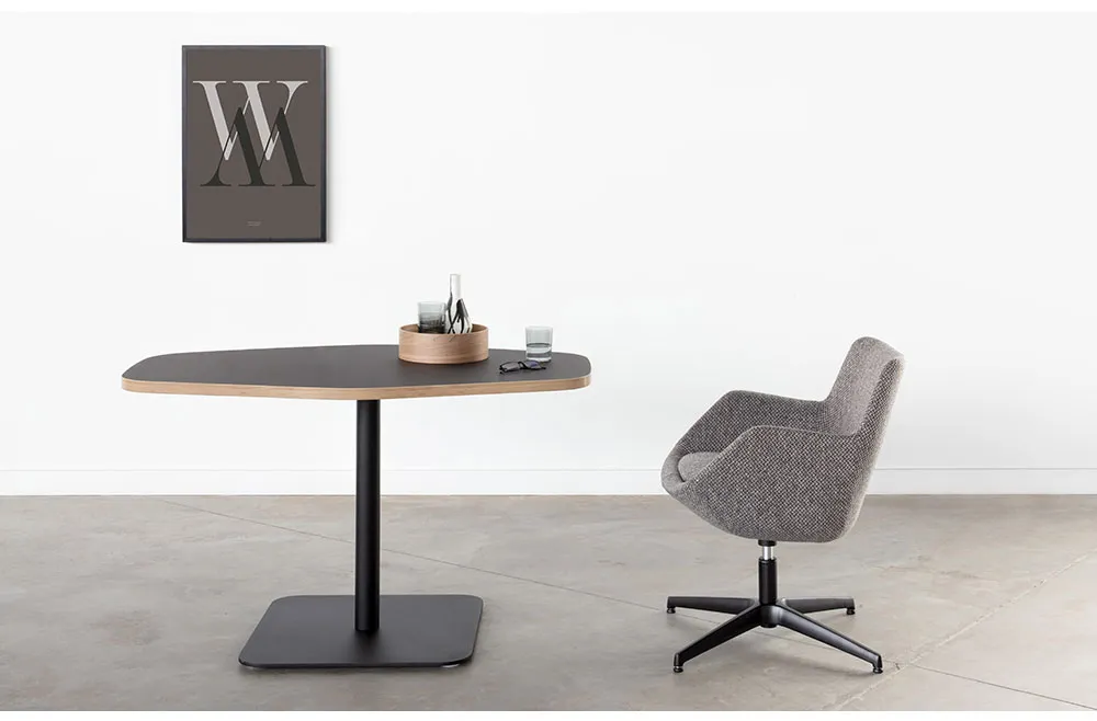 Modern Dining Room Large Pedestal Desk Dining Metal Steel Chrome Table Base