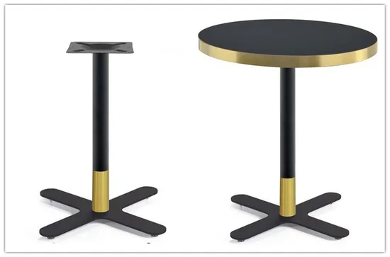 Factory Price Flat Table Bases Brushed Furniture Black Outdoor Coffee Table Stand