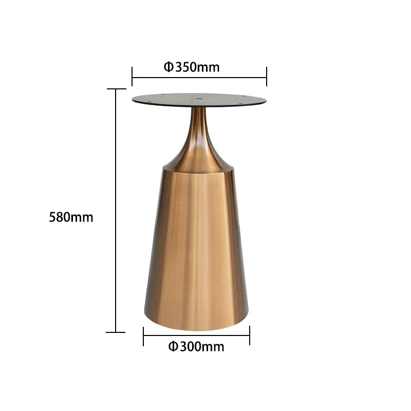 Brush Stainless Steel Furniture Gold Table Leg Metal Base for Dining Table