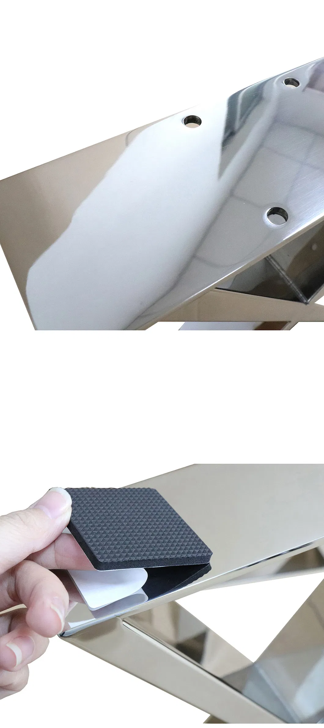 Modern Restaurant Bench Desk Metal Coffee Dining X Shape Square Table Legs