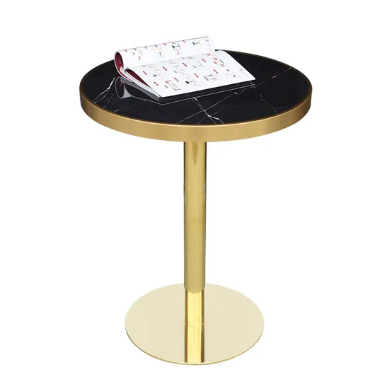 Stone Top Dining Gold Tables Base