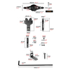 Post Latch & Strap Hinge Door Drop Rod Kit Metal Black Fence Hardware