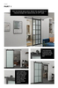Loft Style Silent Sliding Steel Frame Black Glass Door Partition Doors