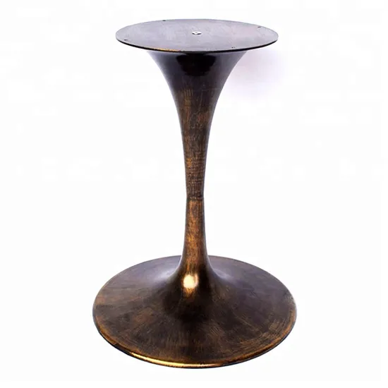 Classic Style Round Bronze Iron Tulip Table Legs for Coffee Tables