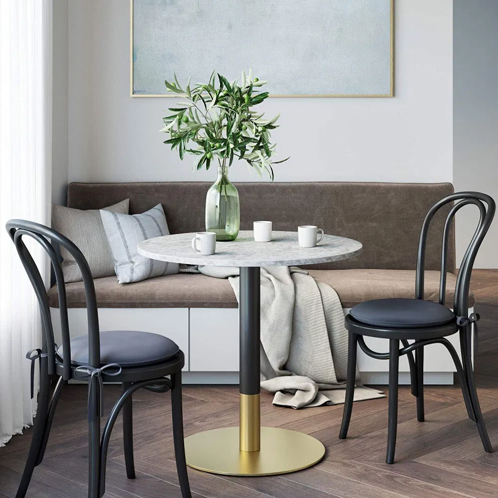 Furniture Round Marble Glass Dining Steel Tulip Cast Iron Crank Table Base