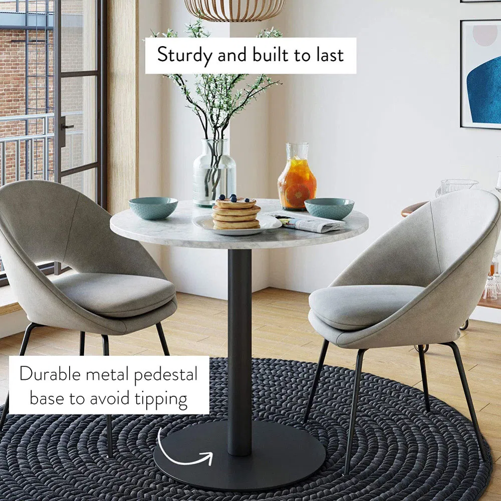 Furniture Round Marble Glass Dining Steel Tulip Cast Iron Crank Table Base