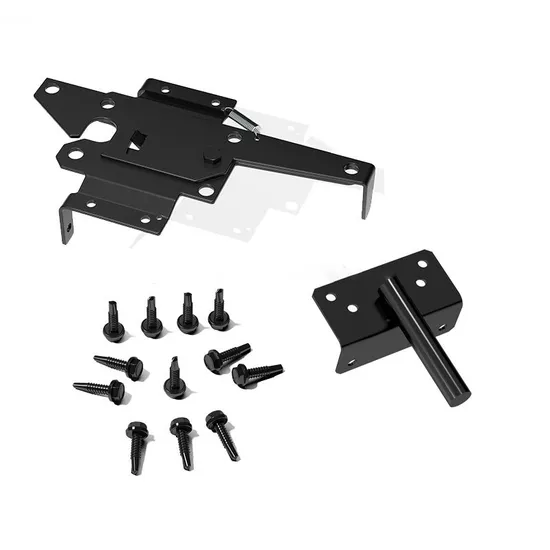 Fence Self-Locking Black Steel Automatic Gravity Lever Wood Fence Gate Latches