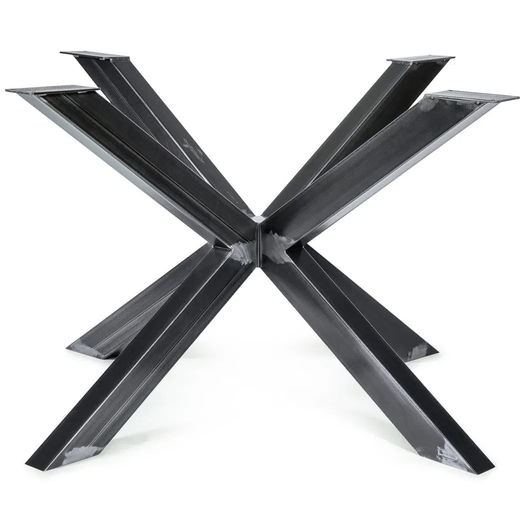 Furniture Modern Round Restaurant Glass Coffee Dining Cast Iron Metal Table Base