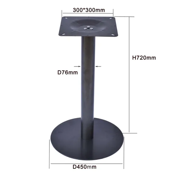 Factory Price of Black Powder Coated Iron Table Legs for Restaurant