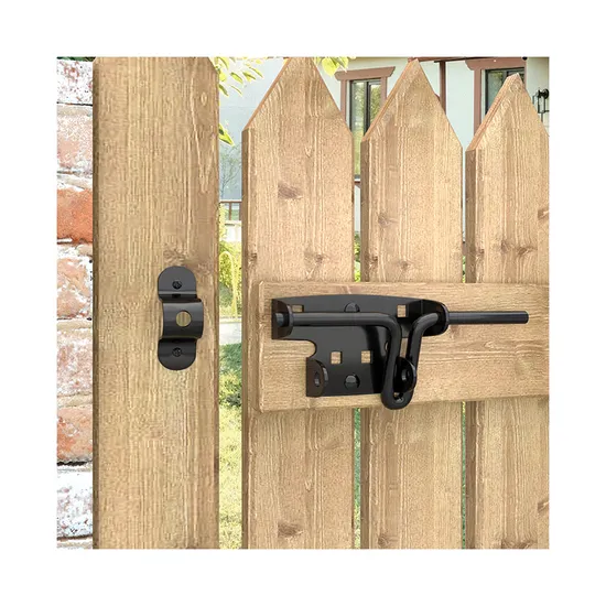 Black Safety Lock Bolt Heavy Duty Slide Bolt Lock Door & Window Hinges