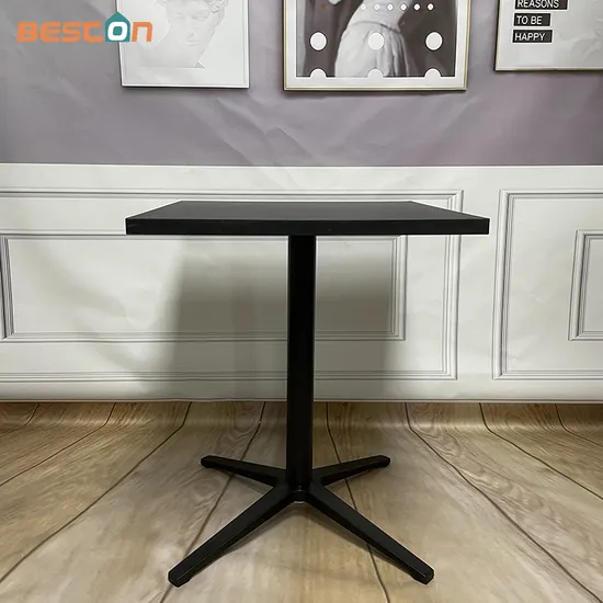 Outdoor Aluminum Alloy Table Legs Black Dining Table Base for Restaurant