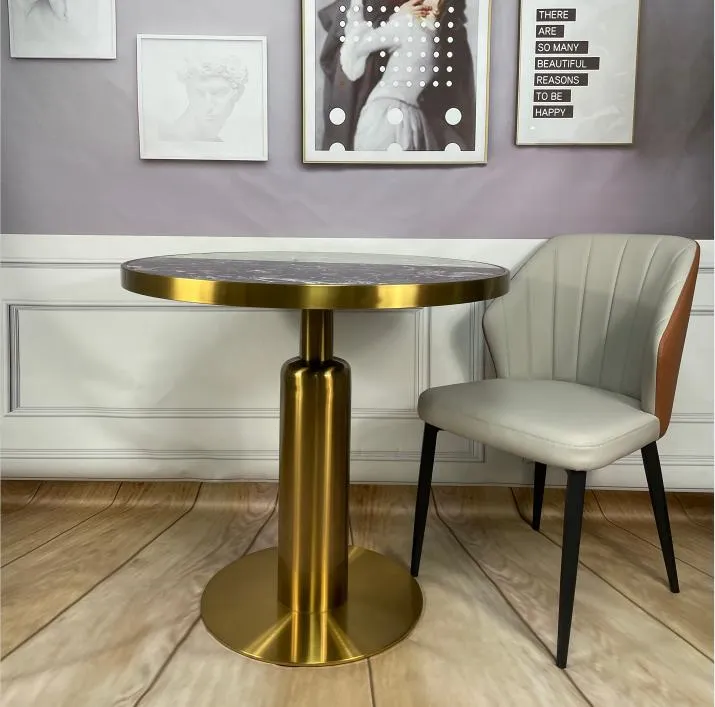 Manufacturer Wholesale Commercial Hot Selling Gold Dining Table Base for Hotel