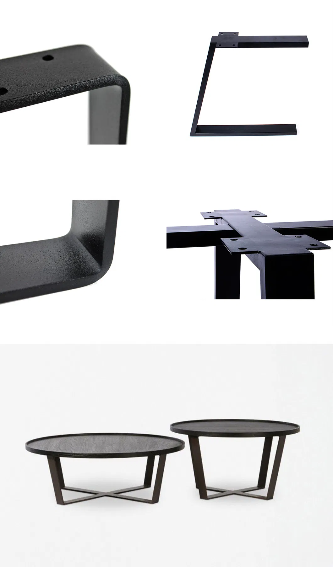 Cross Frame Round Pedestal Coffee Industrial Restaurant Dining Metal Table Frame