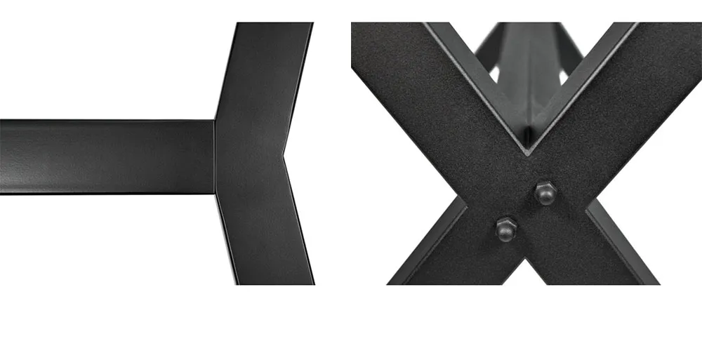 Cross Frame Round Pedestal Coffee Industrial Restaurant Dining Metal Table Frame