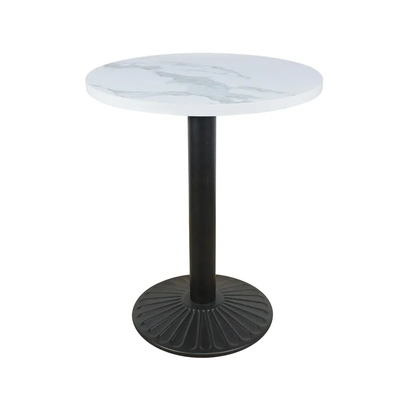Modern Commercial Furniture Restaurant Table with Simple Black Square Table Base