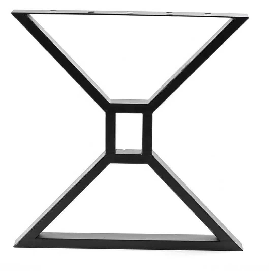 MID Century Modern X-Frame Metal Solid Frame Black Durable Table Legs
