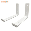 Bright White Finish Floating Shelf Bracket Stainless Steel Brackets