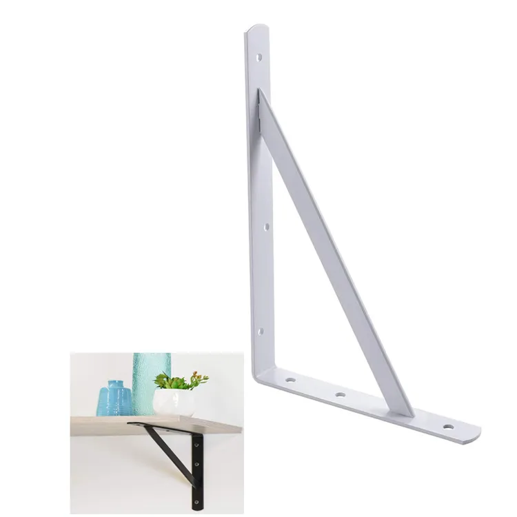 Wall Support Brackets Floating Shelf Steel Reinforced Metal Single-Side Triangle Bracket