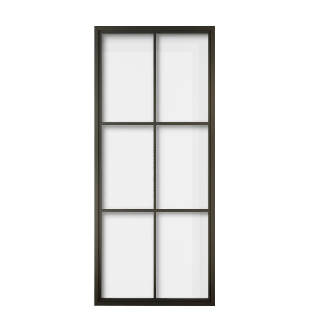 Interior Sliding Steel Frame Glass Door 6-Lite