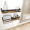 2 with Rails Decorative Storage Elegant Matte Black Metal Brackets