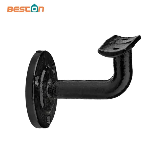 Armrest Bracket Wall Mount Removable Cast Iron Pipe Steel Metal Black Bracket