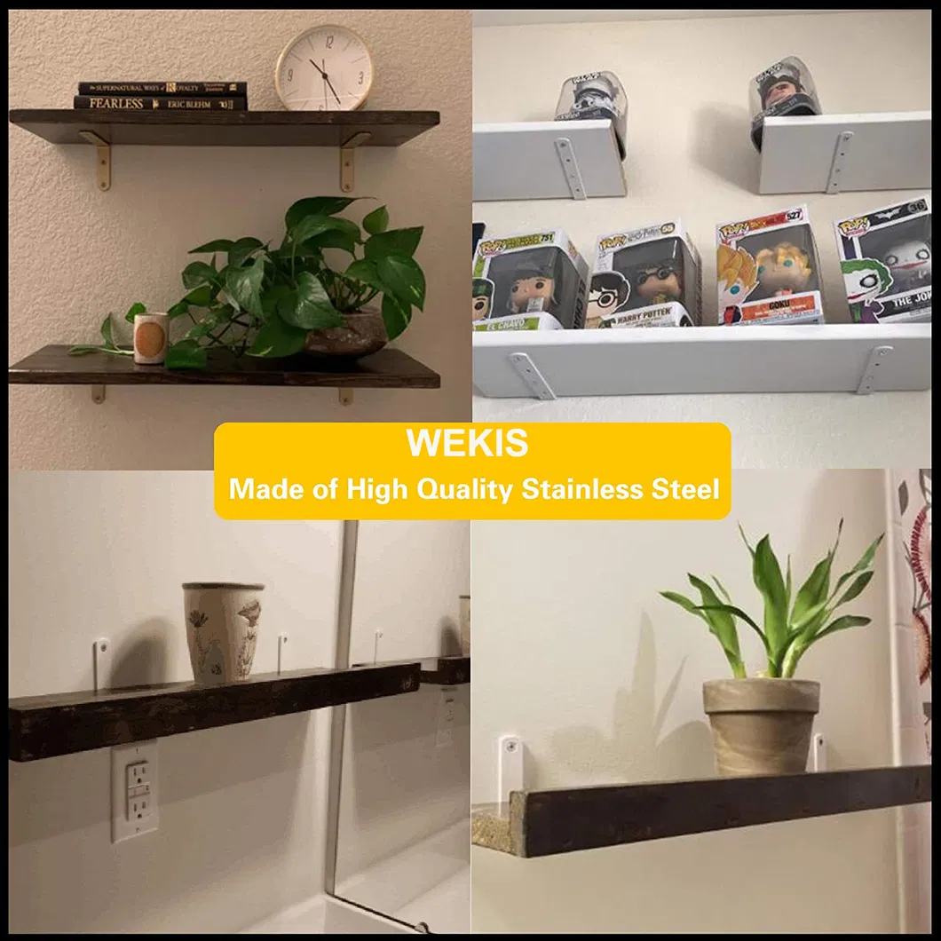 Shelf Brackets Thicken Iron L-Shaped Right Angle Corner Brace for Wall Hanging