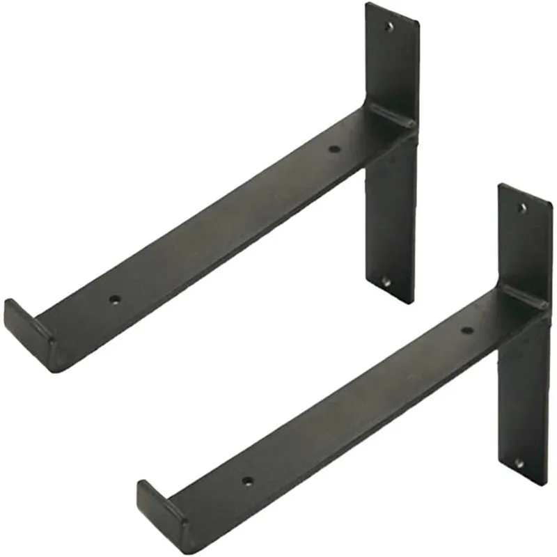 Shelf Brackets Black Iron Heavy Duty Farmhouse Wall Mounted Brackets