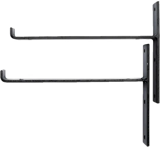 Shelf Brackets Black Iron Heavy Duty Farmhouse Wall Mounted Brackets