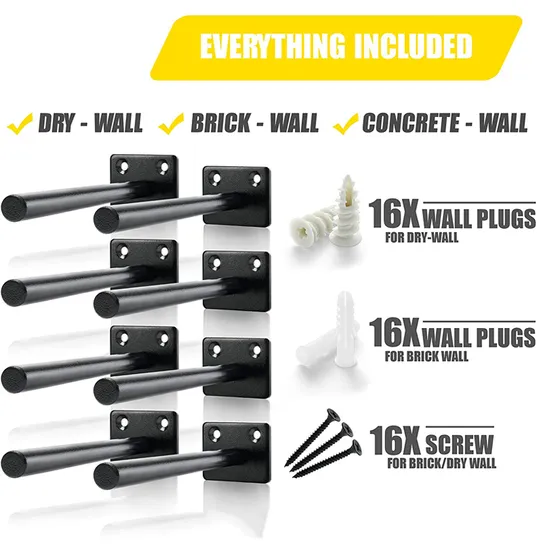 Metal Solid Steel Supports Wall Mounted Blind Hidden Invisible Floating Shelf Brackets