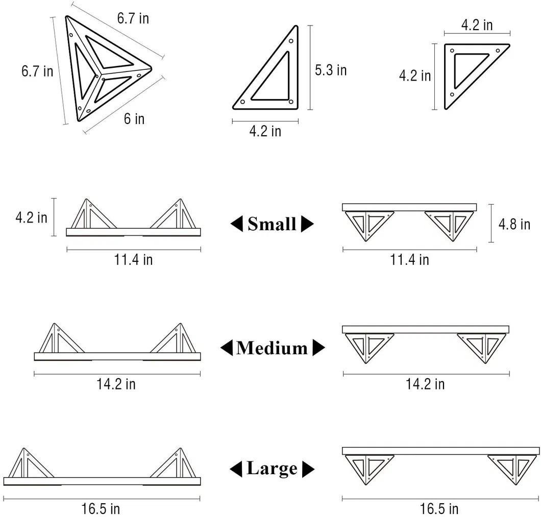 Triangle Supports Shelving 90 L Shaped Angle Metal Wall Mounting Shelf Brackets