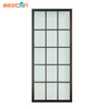 fashion Morden French Style 15 Lites Steel Frame Glass Barn Door