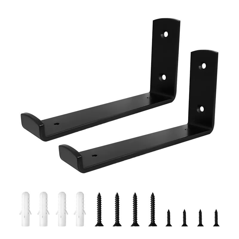 DIY L Set Cast Iron Metal Wall Floating Shelf Brackets for Shelves