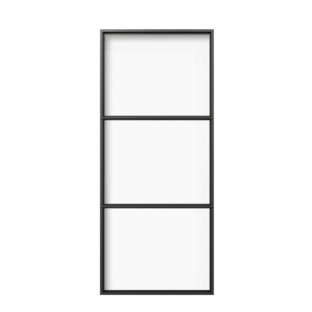 Knocked Down Version Three Lites Glass Barn Door/Sliding Glass Doors