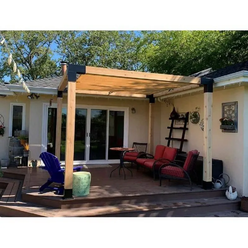 Elevated Wood Stand Kit Outdoor Garden Steel Pergola Brackets Pergola Kits