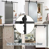 Carbon Steel 9FT Double Barn Door Hardware Sliding Door