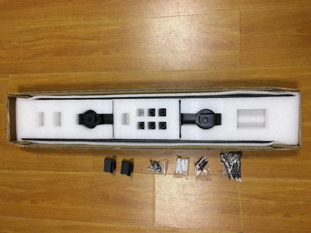 One Piece Wrought Iron Fan-Shaped Royal Roller Sliding Barn Door Hardware