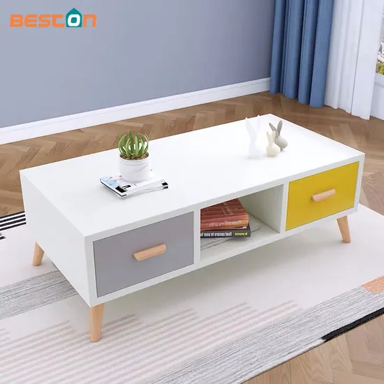 Modern Style Wooden Home Living Room Furniture Coffee Table with TV Stand