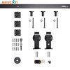 Black Track and Top Mounted Bifold Barn Door Hardware Kit