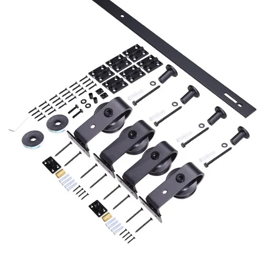 6.6FT Sliding Bifold Barn Door Hardware Kits Bifolding Door Hardware Set